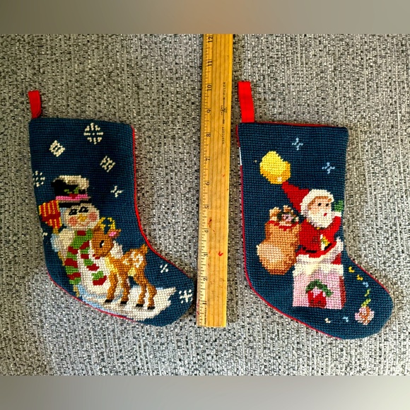 Vintage Needlepoint Christmas Stockings (2) - Picture 3 of 3